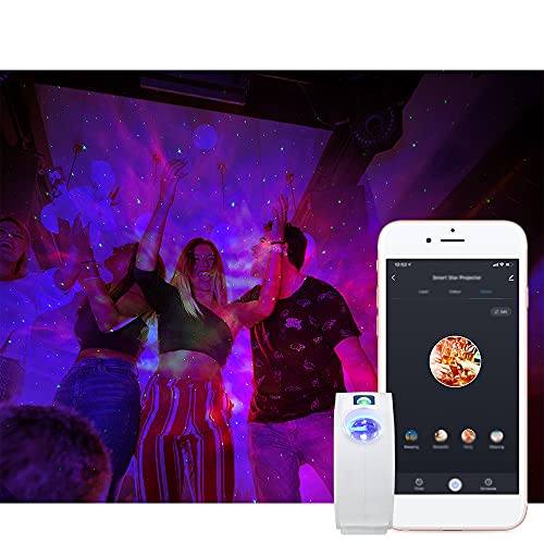 Projetor Smart Star com pontos de luz em movimento e Nebulosa LED colorida Lâmpada de projeção Wifi