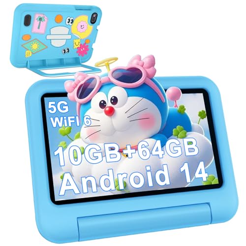 2025 Kids Tablet 7 Inch Android 14, 10GB RAM + 64GB ROM (TF 1TB),...