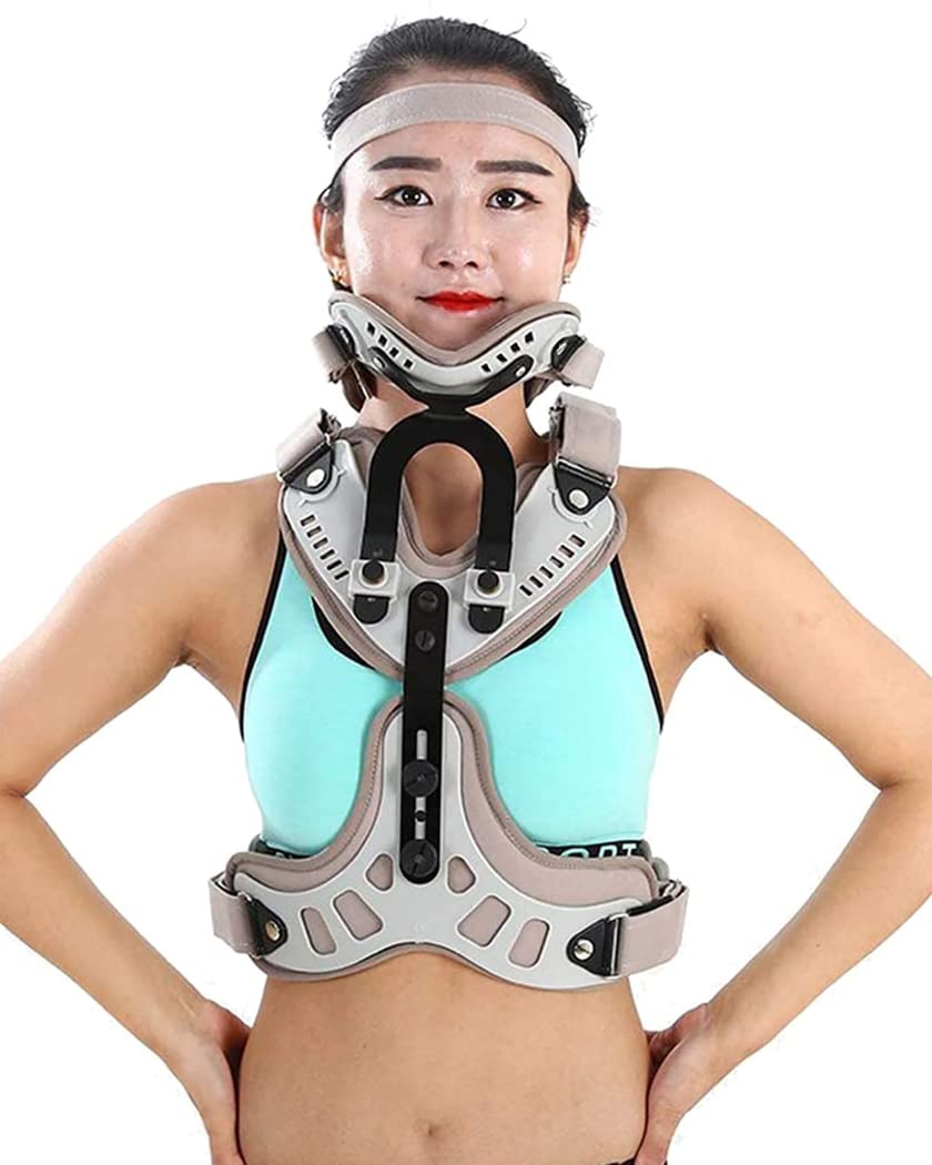 Ortesis torácica ajustable para cabeza y cuello, soporte de fijación torácica Cervical, férula de rehabilitación Cervical, soporte Lumbar en U, soporte para cuello