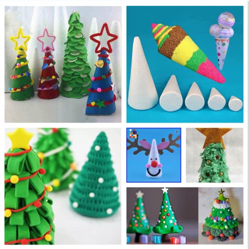 Conos de espuma Crafjie ideales para proyectos creativos estables y manualidades navideñas 6