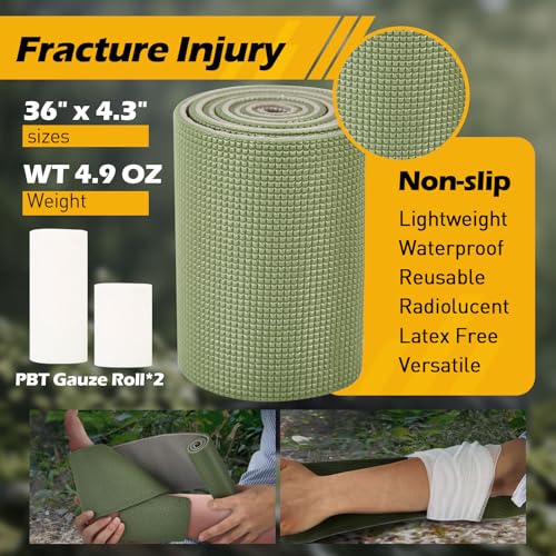 Image of STAMEN IFAK Trauma Kit - Include 36 inch Splint, Emergency Bandage, Gauze - Tactical First Aid Kit Molle Pouch for Military, Combat, Car, Travel, Camping, Hiking, Severe Bleeding Control - Survival Kit