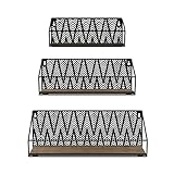 Edenseelake Floating Wall Shelves Set of 3, Cedar Pattern Wall Mounted Shelf for Bedroom, Living Roo