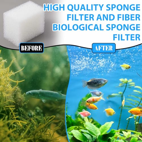 Image of Threlaco 12 Pack Foam Filter Insert Compatible with Aquaclear 30 Aquarium Filter Replacement Media for Filtering and Keeping Aquariums Clear