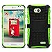LG Optimus L70 Case, LG Optimus Exceed 2 Case, MagicMobile® Ultra Protective Shockproof Defender Cute Case for LG L70 Dual Hybrid Layer Rugged TPU Case for LG Optimus Real with Kickstand - Green