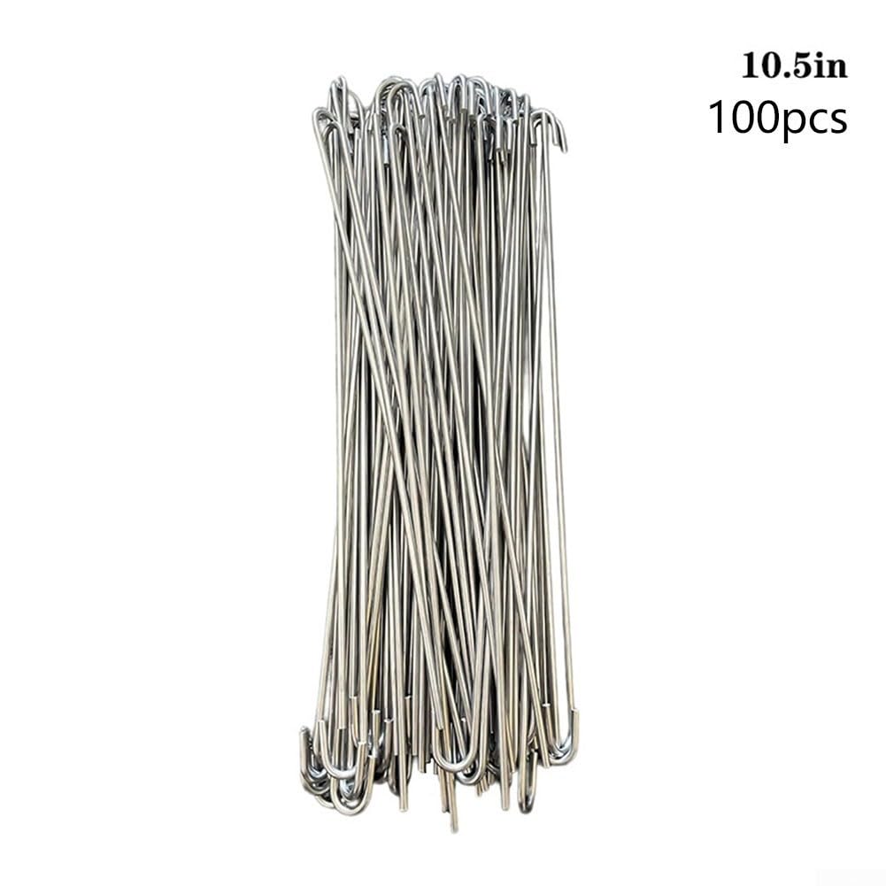Lot de 100 serre-câbles en aluminium pour grillage (25,4 cm)