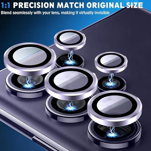 Image of Skinomi Camera Lens Protector Compatible For Samsung Galaxy S26 Ultra [Anti-Scratch] Premium Tempered Glass Film Aluminum Alloy Lens Ring Cover- purple Titanium
