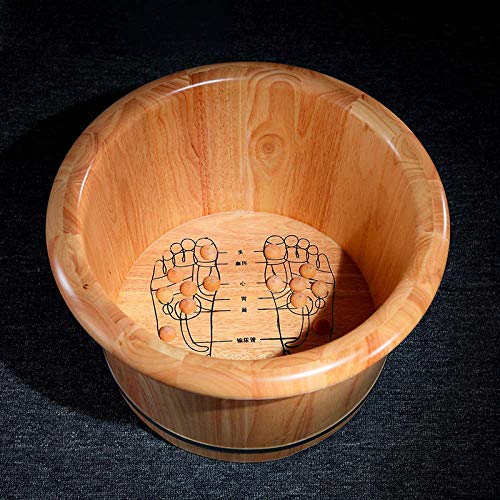 Cubeta de pie de madera natural 25 cm altura miniatura 2