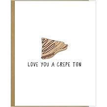rockdoodles Love You Crepe Ton, Adult Punny Valentines Day Cards, Funny & Dirty Valentine, Anniversary & Witty Naughty Puns for Him & Her Crepe Ton