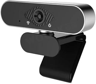 Webcam with Microphone, 1080P HD PC Webcam with USB Plug and Play Web Camera for Video Calling, Online study, Conference, Recording, Gaming with Adjustable Base, Silver