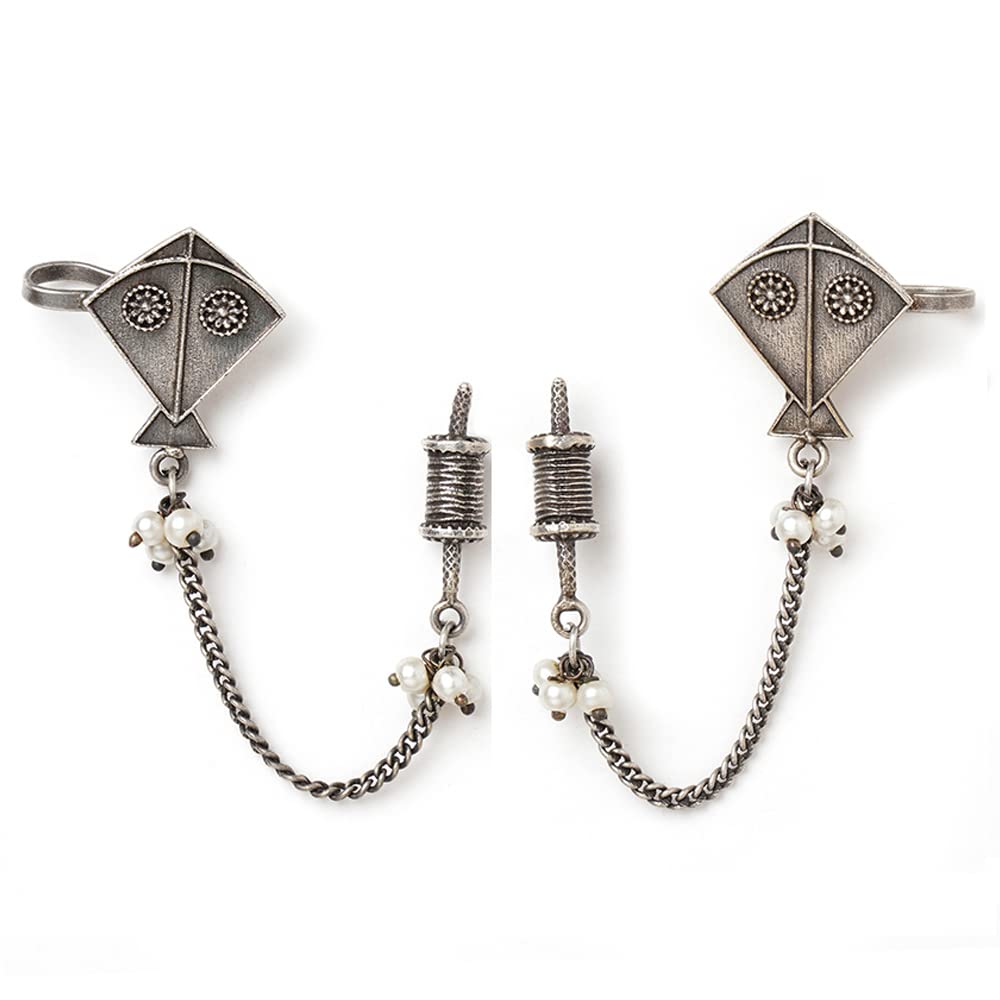 Binni s Wardrobe German-Silver Contemporary Drop Earrings (Kite Shape), Large, Copper Alloy, Artificial Beads - Womens (B0C543XW21) Amazon Price History, Amazon Price Tracker