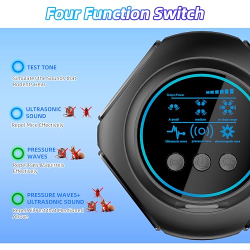 Image of 2Pack Ultrasonic Rodent Repellent Indoor Electronic Mouse Repellent 3IN1 Pest Repeller Rat Deterrent Rodent Fortress Mini Mice Repellent Get Rid of Rats Permanently for House, Kitchen Garage Attic