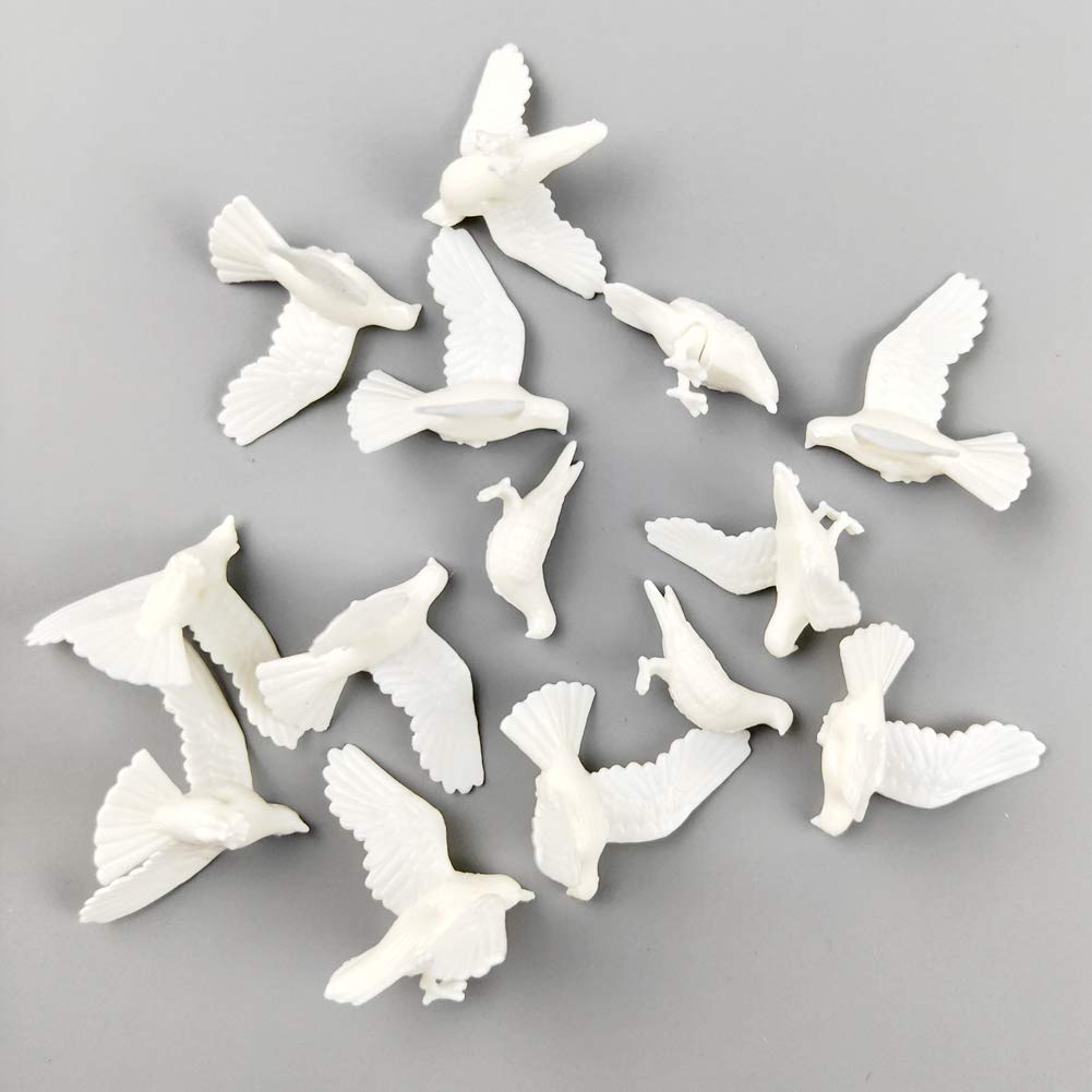 Amazon.com: CWBPING 24pcs Plastic Birds Small Figure Toy Dove Bird