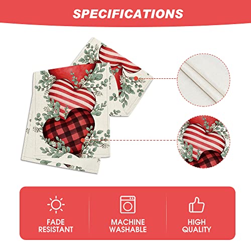 Artoid Mode Eucalyptus Hearts Mother's Day Table Runner, Holiday Kitchen Dining Table Decoration For Home Party Indoor 13X72 Inch #TOP4