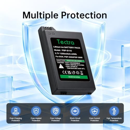 Tectra 1200mAh PSP 3000 Battery for Sony PSP-3000 PSP 2000 PSP-S110 Console — 사진 6
