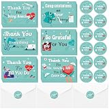 Glenmal 36 Set CNA Week Thank You Cards with Envelope Sticker 2026 Nursing Assistant Greeting Card Appreciation Gifts Supplies for CNA Week ICU LPN Medical Assistant Nursing(Green)