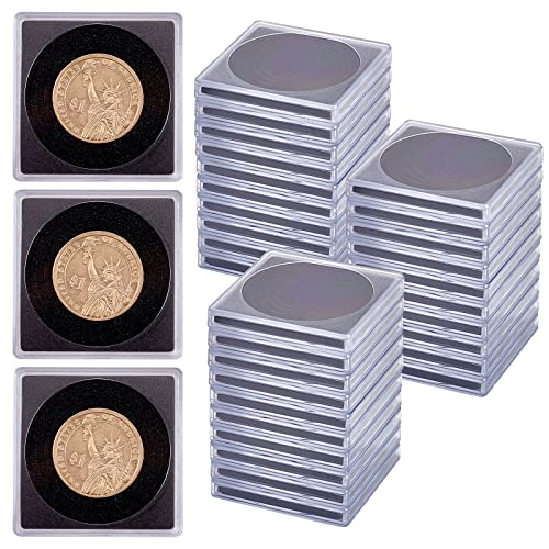 WEBEEDY 40 Pcs Coin Display Holder Coin Snap Holder Protect Gasket...