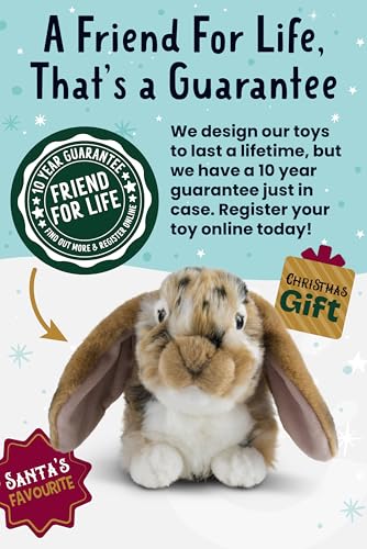 Living Nature Britsh Wildlife Realistic Dutch Lop Ear Rabbit Soft Toy - Brown, ca. 30 cm
