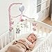 NICEMER Baby Crib Mobile for Girls, Soft Knitted Woodland Characters Rabbit Squirrel, Pink and White Nursery Decor, Calming Soother with 12 Lullabies Essential and Perfect Gift for Girls