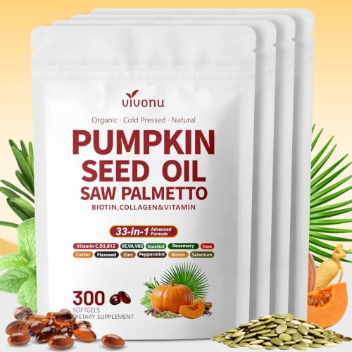 Image of VivoNu Pumpkin Seed Oil with Saw Palmetto Capsules