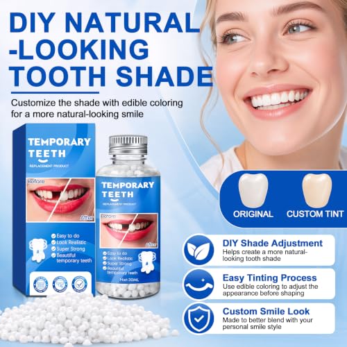 Image of Tooth Repair Kit, Moldable False Teeth Beads for Teeth Repair, Suitable for Missing, Cracked DIY Denture Kit, 1PCS-K1