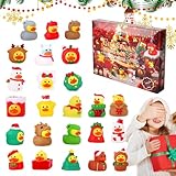 Calendario de Adviento Pato | Decoración Contador de Días Regalos para Navidad - 24 Días Figuras Coleccionables Juguete Deco Para Fiestas Hogar Cumpleaños