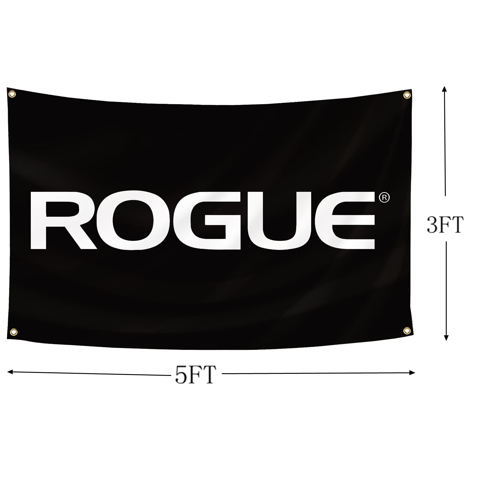 Amazon.co.jp: Rogue Flag 3x5フィート フィットネスジム 壁掛けバナー 