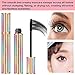 4D Silk Fiber Eyelash Mascara Precision Liquid Eyeliner Set Black Ultra-fine Tip Waterproof Long Lasting (black pink)