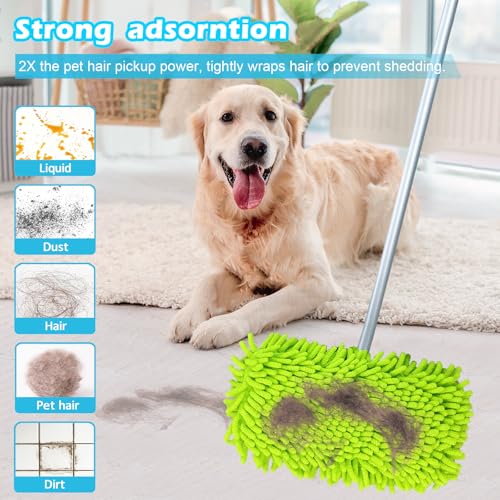 4PCS Reusable Pads Compatible with Flash Speed Mop Refill Wipes,Microfiber Mop Pads Replacement,Washable Wet & Dry Dust Mop Refill Pads for Flash Speedmop,Machine Washable