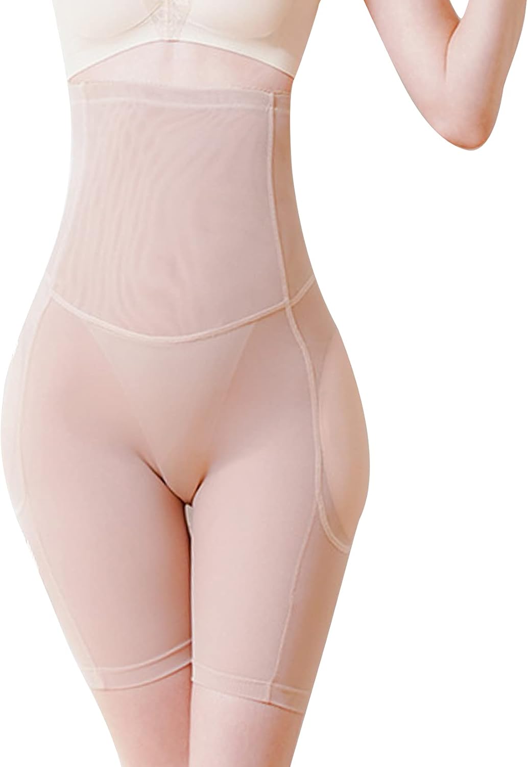 Lu's Chic Women's High Waisted Butt Lifter Waist Trainer Shapewear Padded Short Tummy Control