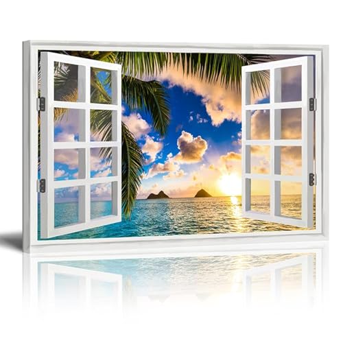 Photo murale océan 3D pour agrandir visuellement un salon