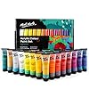 Mont Marte Acrylverf Set Premium – 24 Stuks, 36ml Tubes – Ideaal voor Acrylschilderen – Briljante lichtechte Kleuren met…
