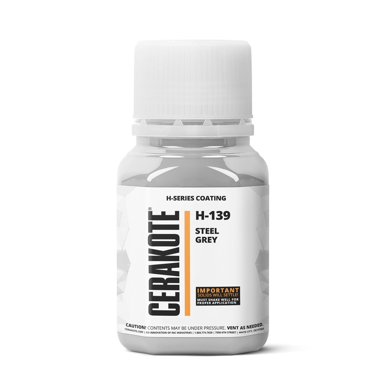 CERAKOTE (Oven Cure) H-Series Steel Grey [ 4oz ] H-139T - Our Ceramic Technology Combines Performance with Color on All- Metals, Polymers + More - (Part B) Included