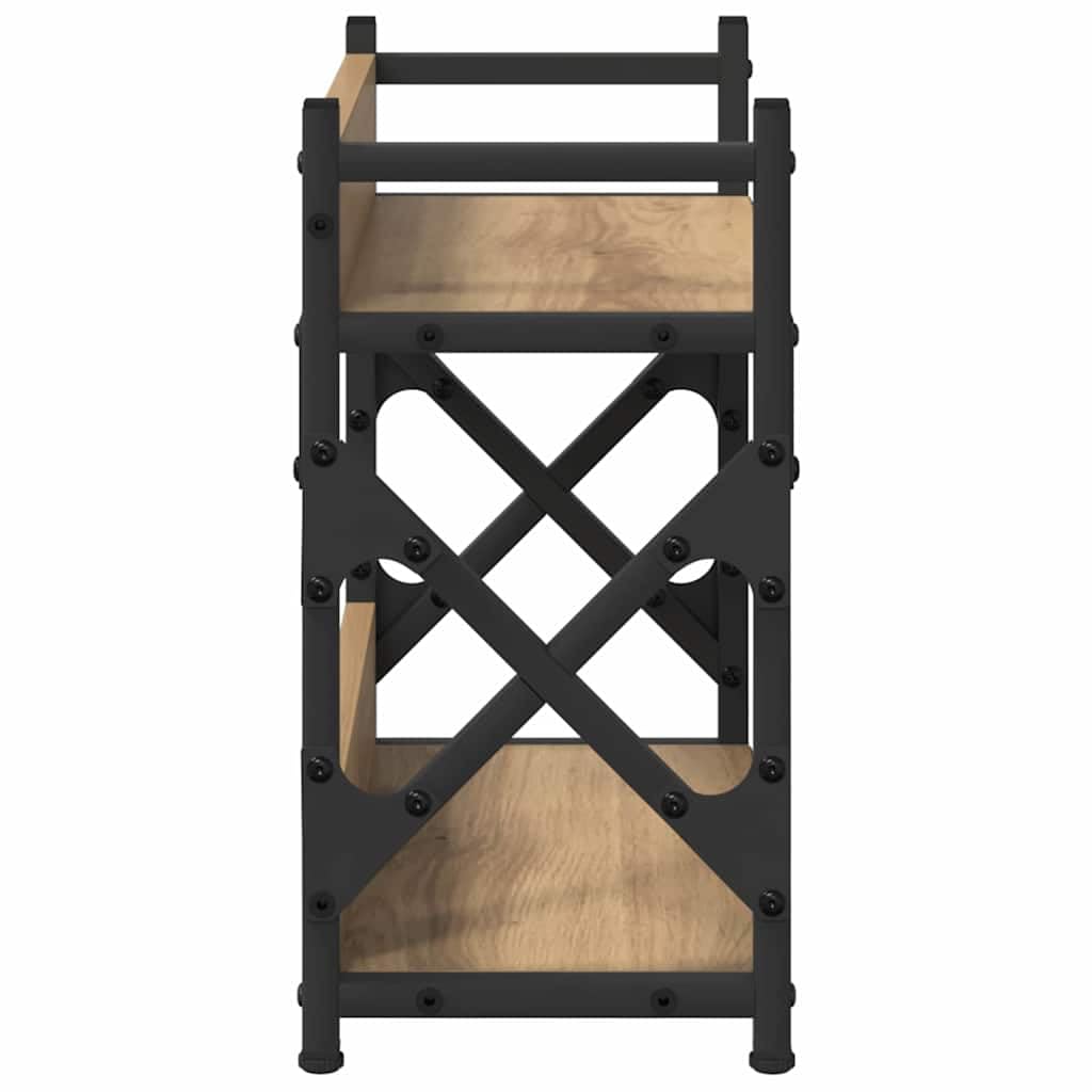 Druckerständer Artisan-Eiche aus Holzwerkstoff, 40 x 20 x 40 cm, Zwei Ebenen für Druckertisch, Druckerwagen, Druckerregal, Bürowagen, Homeoffice und Büro mit Stauraum