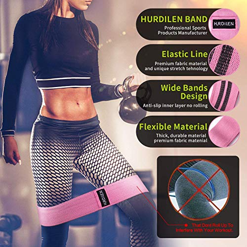 Hurdilen Resistance Bands Loop Exercise Bands,Workout Bands Hip Bands Wide Resistance Bands Hip Resistance Band For Legs And Butt,Activate Glutes And Thigh (Pink,Green,Purple) #TOP7