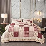 medidas de colcha cama de 90 Grueso y cálido: esta colcha acolchada de tamaño king traerá calor en invierno frío o primavera y otoño frescos; puede usarlo no solo como una colcha doble, una colcha de cama king, sino también como una manta acolchada, mantas de cama, sábanas gruesas.