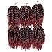 Flyteng Marlybob Kinky Curl Crochet Braids Hair Extensions 6 packs/lot Synthetic Crochet Braiding Hair For Women Tbug…