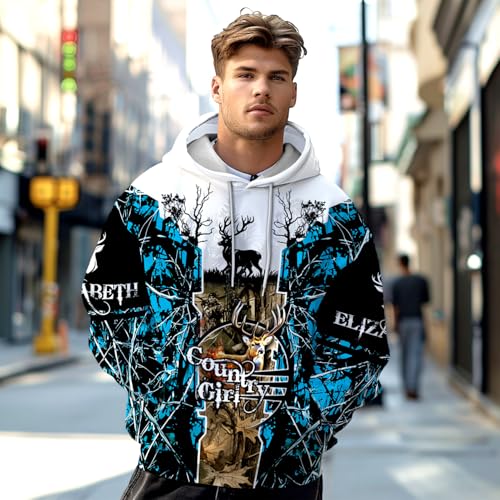 Image of PriAmi Custom Camo Hoodie for Women, 3D Pullover Hunting Sweater Gift