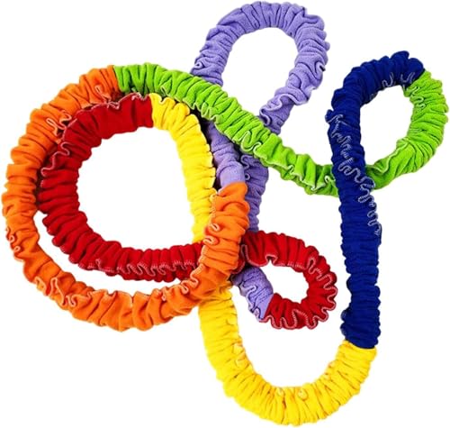 Multi-Size Cooperative Stretchy Band - Resistance Loop Bands for Teamwork Exercise, Playground Games, Children's Party Activities, and Group Fitness (5M)