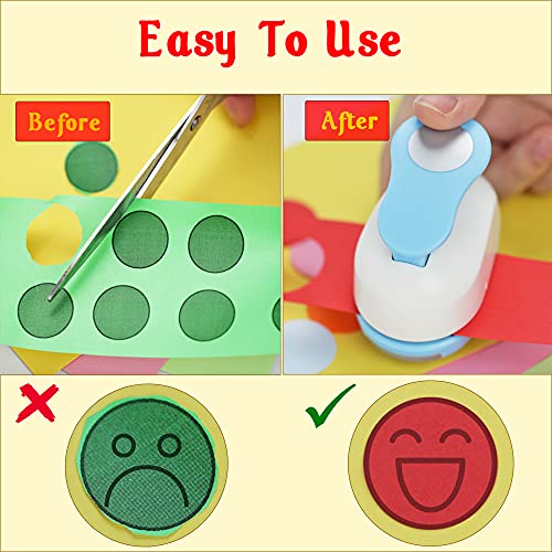 Ecohu Circle Hole Punch For Craft Sizeout 1-Inch, Paper Punch Shapes, Craft Lever Punch Handmade Paper, Tool Circle Punch For Scrapbook, Festival Cards, Diy Arts #TOP2