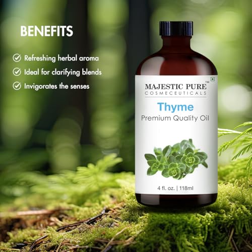 Image of Majestic Pure Thyme Essential Oil for Diffuser - 4 Fl Oz