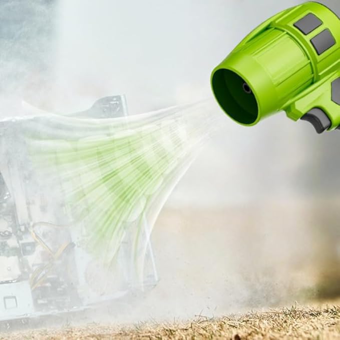 SEESE TURBOJET Pro – Souffleur Haute Puissance Multifonction Ekglobalshop Vert Aspirateur à Feuilles sans Fil, 180000 RPM, léger (600g), avec Batterie 21V 2600mAh, Vitesse réglable par Pression