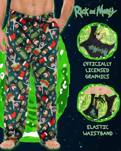 Rick and Morty Mens All Over Print Pajama Pant with Adjustable Elastic Waistband - Soft, Silky Sleepwear2