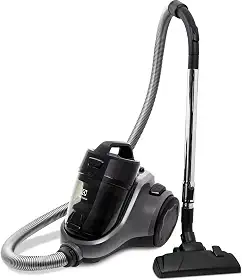 Aspirador de pó sem saco Electrolux easybox maior potencia 1600W silencioso compacto bocal estofados cabo retratil controle velocidade EAS30 cinza preto 127v