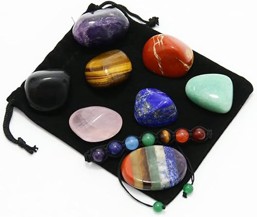 Miniatura 1 de Piedras de chakras, juego de cristales de chakra con piedras de preocupación para la ansiedad, cristales curativos, Cuarzos de energía y piedras