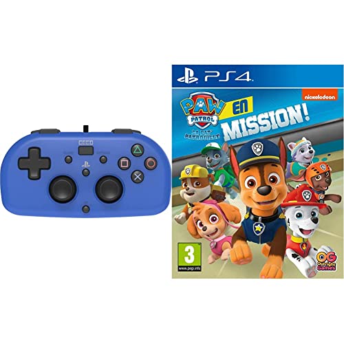 Manette filaire Mini pour PS4 - bleu & Pat'Patrouille en mission PS4 Cover