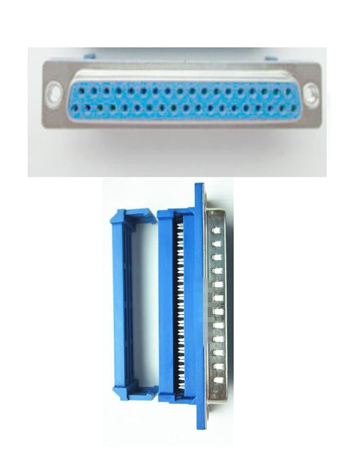 Compatible con 10 adaptadores de terminal de cable plano DB37 hembra D-SUB DB-37 de puerto paralelo IDC