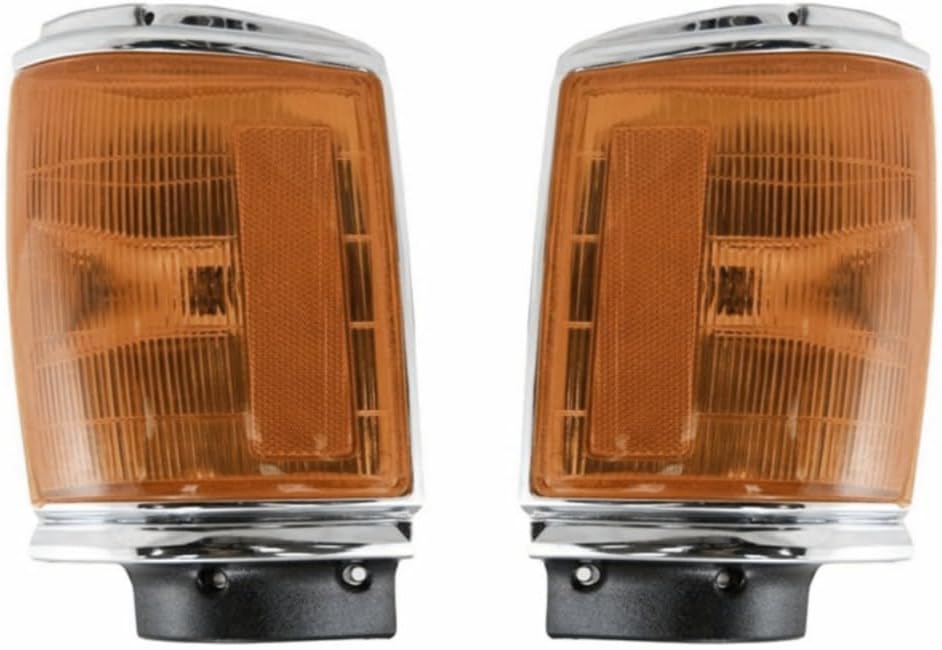 Chrome Marker Signal Corner Parking Light Pair Set for Toyota for Pickup 1987-1988 Truck 2WD,SHIPS FROM USA