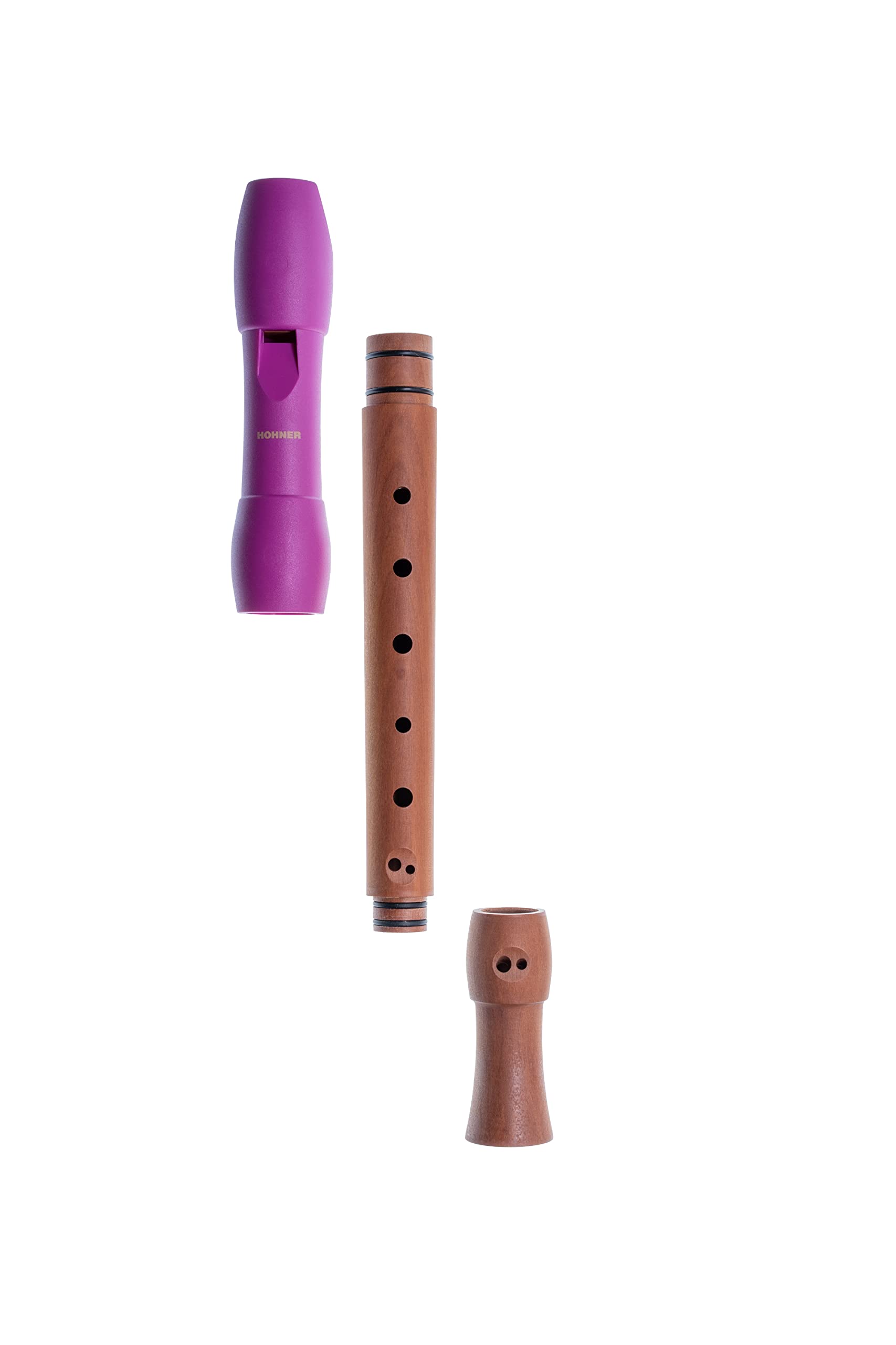 HOHNER Alegra Line - Flauta dulce (3 piezas), color rosa