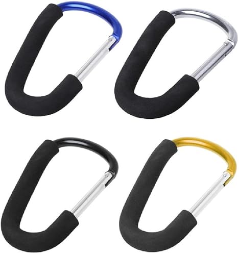 1PC Baby Carriage Hanger Cochecito Manija Gran Esponja Mosquetón Bolsa de Compras Gancho Clip Caribeaner Clip Heavy Duty Locking, Entrega al azar