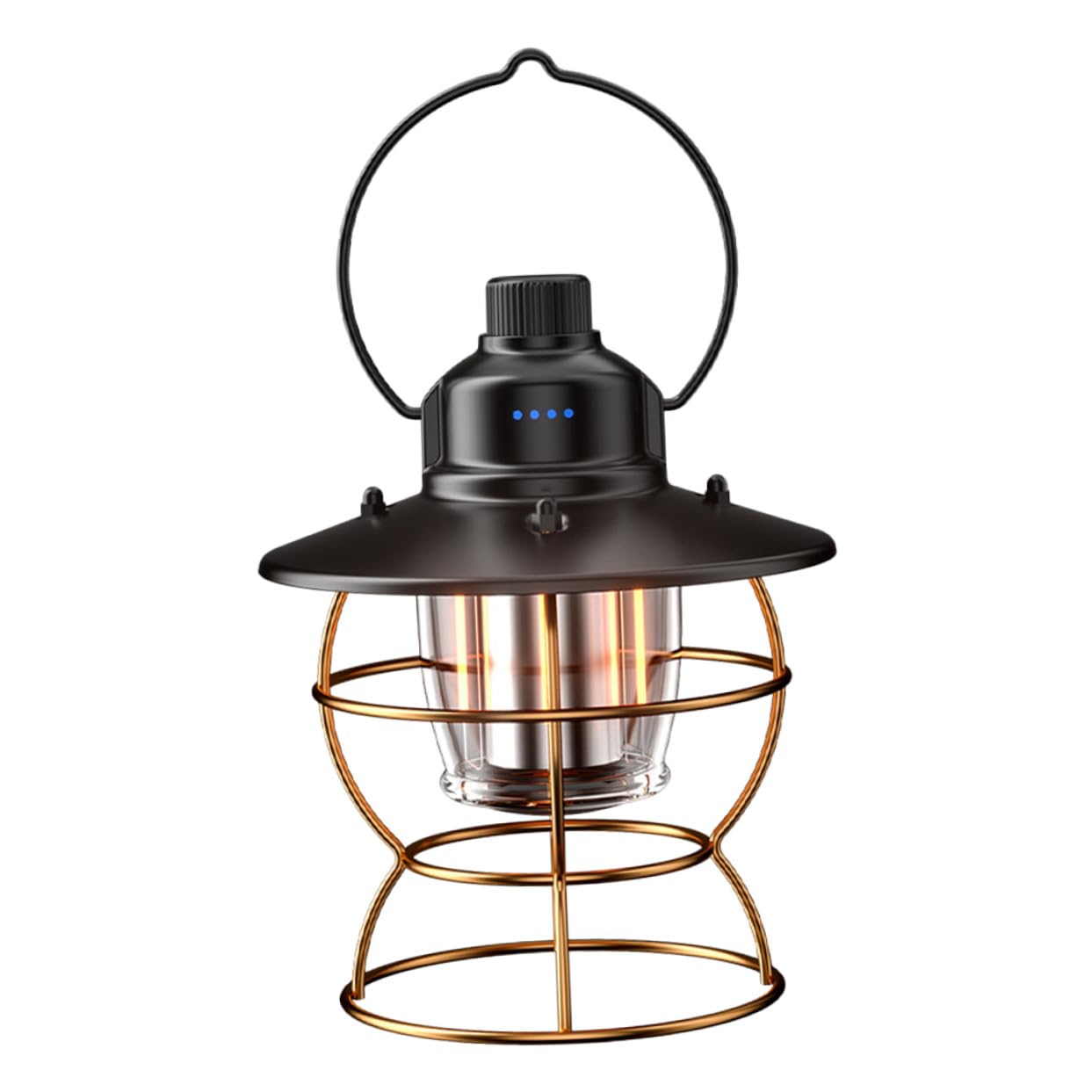 Lámpara Vintage Portátil para Camping Luz LED Recargable Linterna de Mano Multifuncional para Exteriores para Senderismo y Actividades al Aire